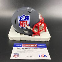 NFL - Eagles Cooper Dejean Signed Blue Shield Mini Helmet