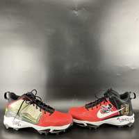 MCMC - Patriots Mike Onwenu Signed Custom Cleats 2024 Season Size 16 Ben...