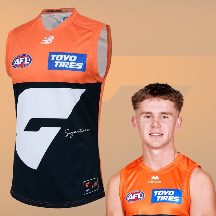Photo of Thomas Harvey #1 GWS GIANTS 2025 Home Player Guernsey