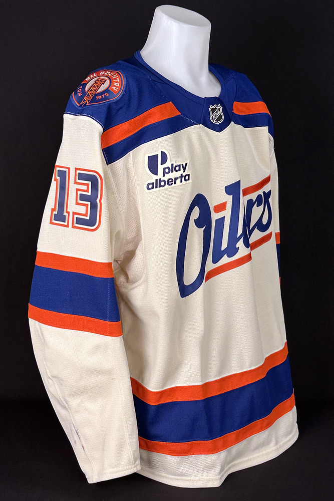 #13 Mattias Janmark - 2025-26 Edmonton Oilers Alternate Set #1 Game Worn Jersey - Worn For 1 Game - Dec 4th vs Seattle