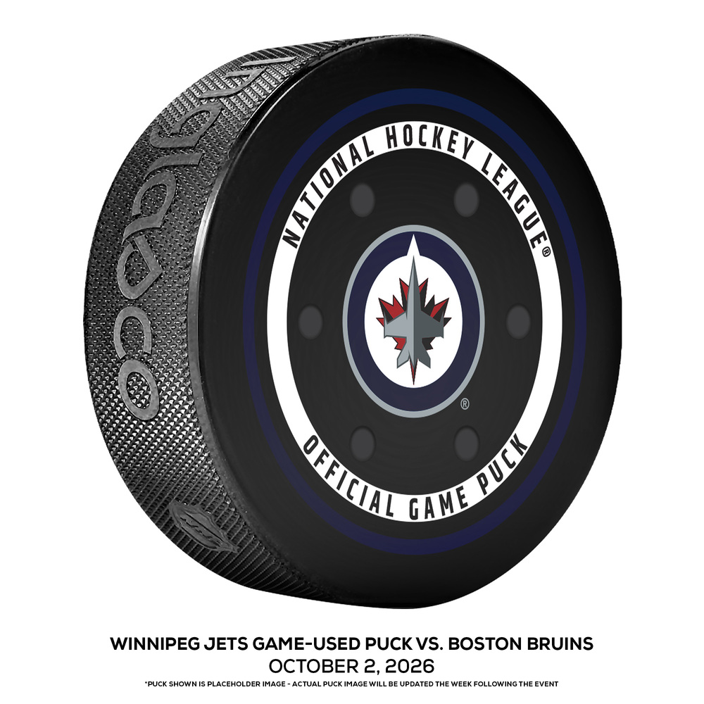 Winnipeg Jets Game-Used Puck vs. Boston Bruins on October 2, 2026