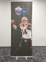 NFL - Bengals Andy Dalton London Games Used Banner 2019 Season