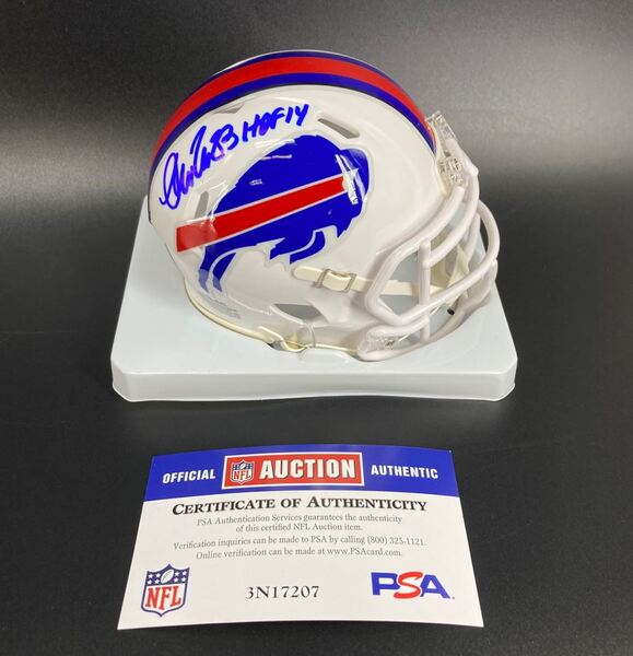 HOF - Bills Andre Reed Signed Mini Helmet