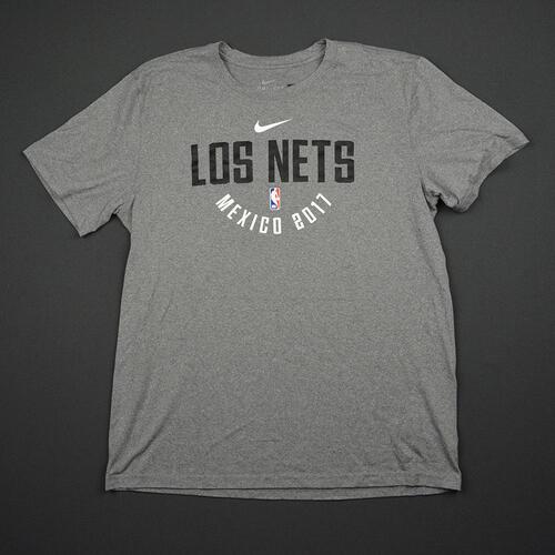 Image of Mozgov, Timofey<br>NBA Mexico City Games 2017 - Shooting Shirt - Game-Issued (GI)<br>Brooklyn Nets<br>2017-18<br>#20