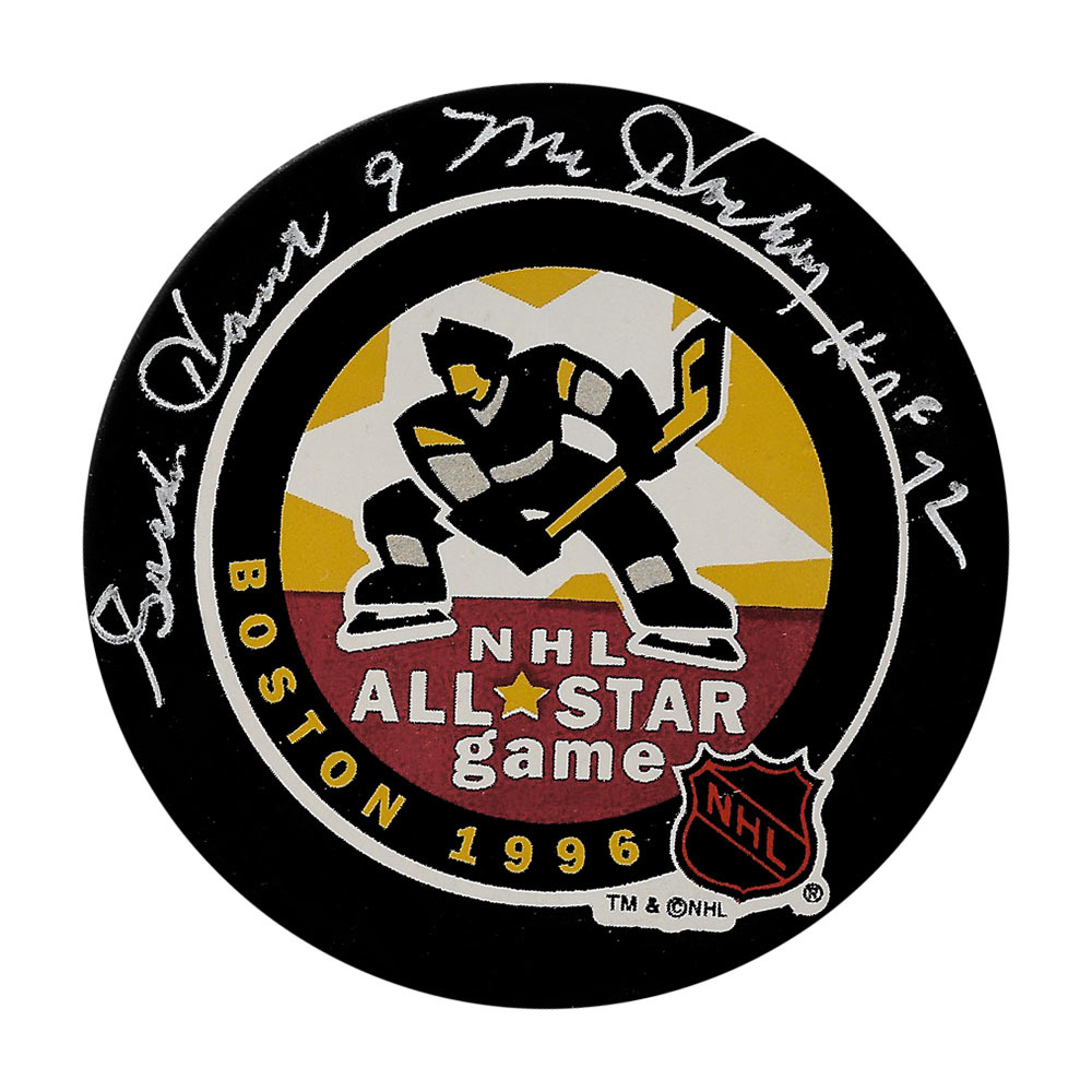 Gordie Howe Autographed 1996 NHL All-Star Game Puck w/Mr. HOCKEY & HOF 72 Inscription