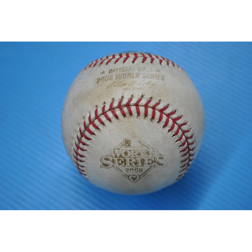 Game-Used Baseball - 2008 World Series - Game 1 - Pitcher: Scott Kazmir, Batter - Ryan Howard - Walk - 5th Inning