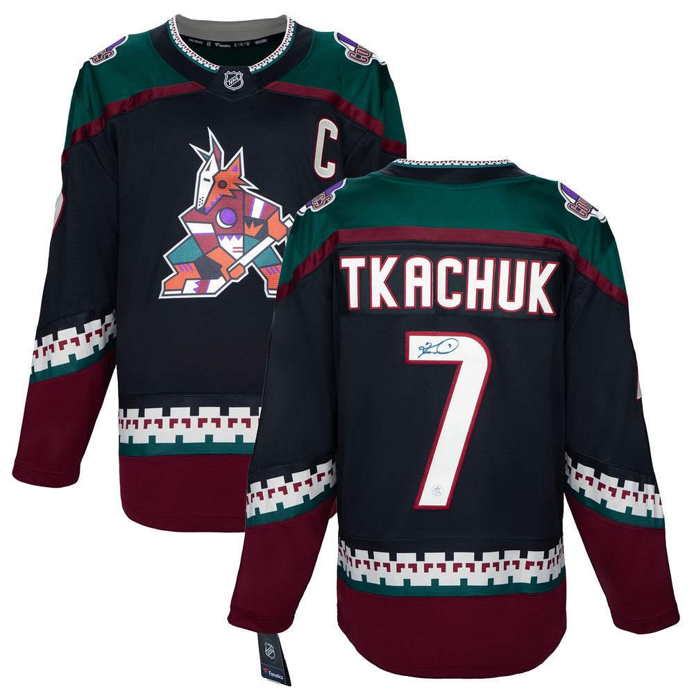 Keith Tkachuk Signed Arizona Coyotes Black Kachina Fanatics Breakaway Jersey