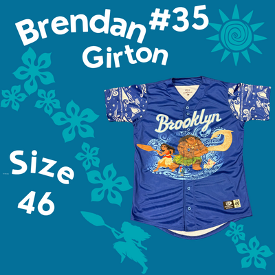 #35 Brendan Girton Game Used Moana Jersey (Size 46)