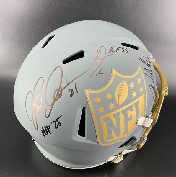HOF - NFL Shield Replica Slate Helmet Signed By 2025  HOF Inductees Eric...