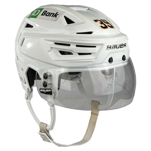 Photo of 25-26 Game-Used White Bauer Hockey Helmet - Morgan Geekie 