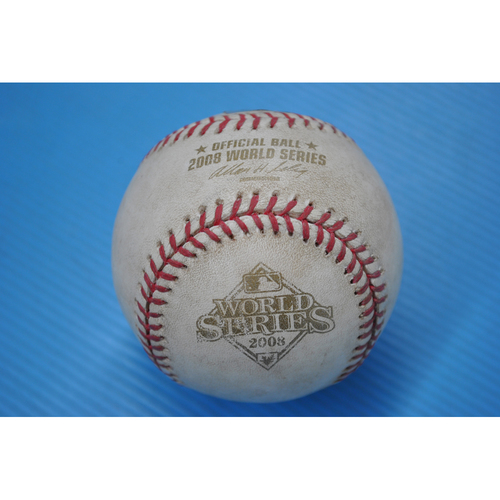 Game-Used Baseball - 2008 World Series - Game 5 - Pitcher: Cole Hamels, Batter - Scott Kazmir - Foul - 5th Inning