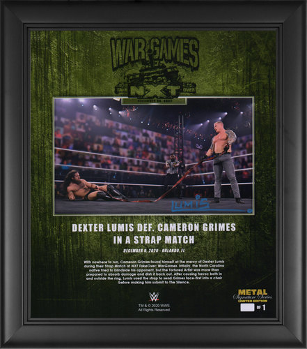 Lumis SIGNED NXT TakeOver WarGames 2020 Signature Series Plaque (#1 of 1)