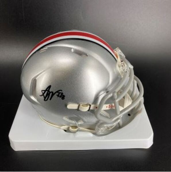 NFL - Ohio State Arvell Reese Signed Mini Helmet