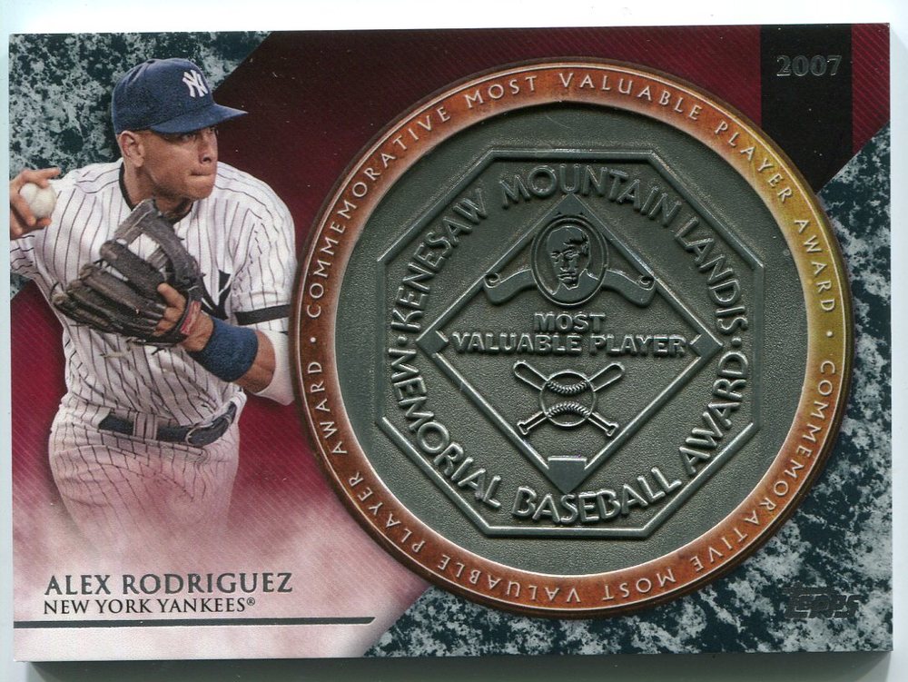 2017 Topps Update MVP Award Relics #MVPRAR Alex Rodriguez