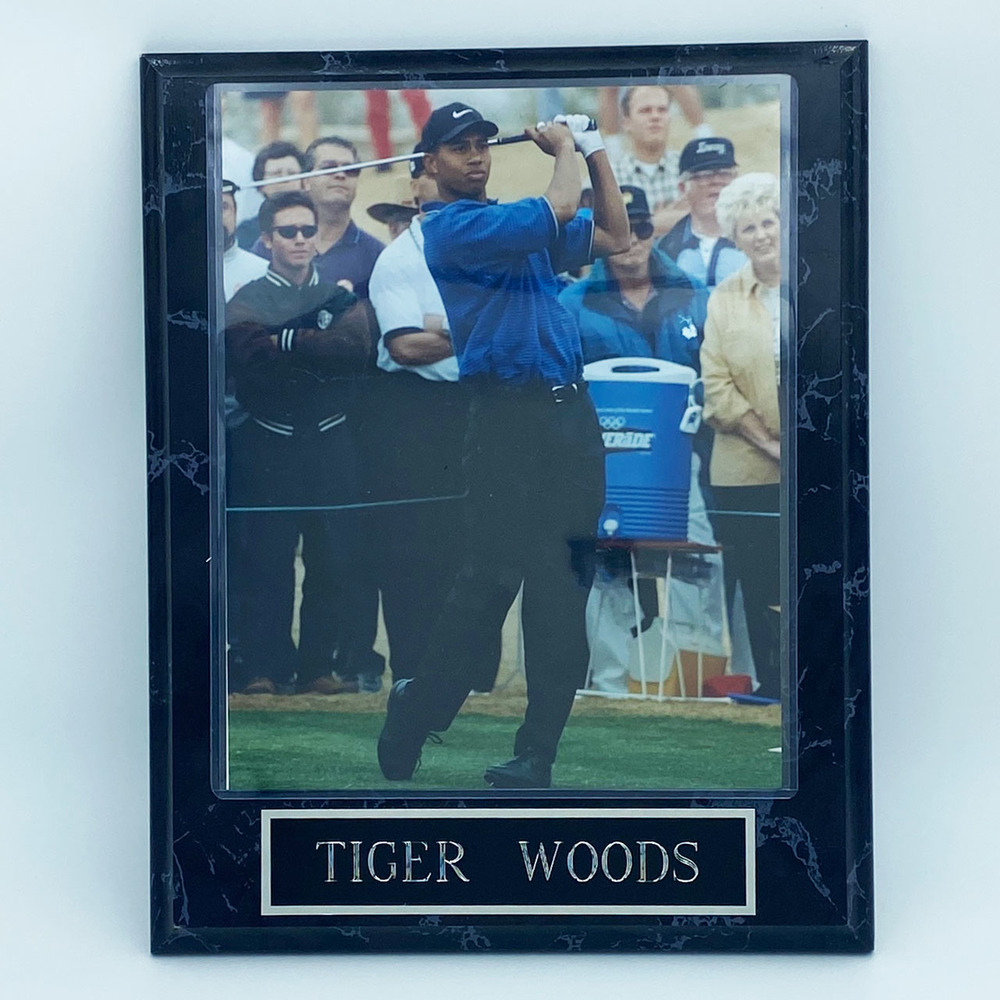 Photo Tiger Woods 2002 – Plaque Sous Licence PGA (Occasion)