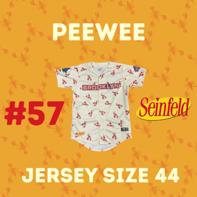#57 Peewee Game Used Seinfeld Jersey (Size 44)