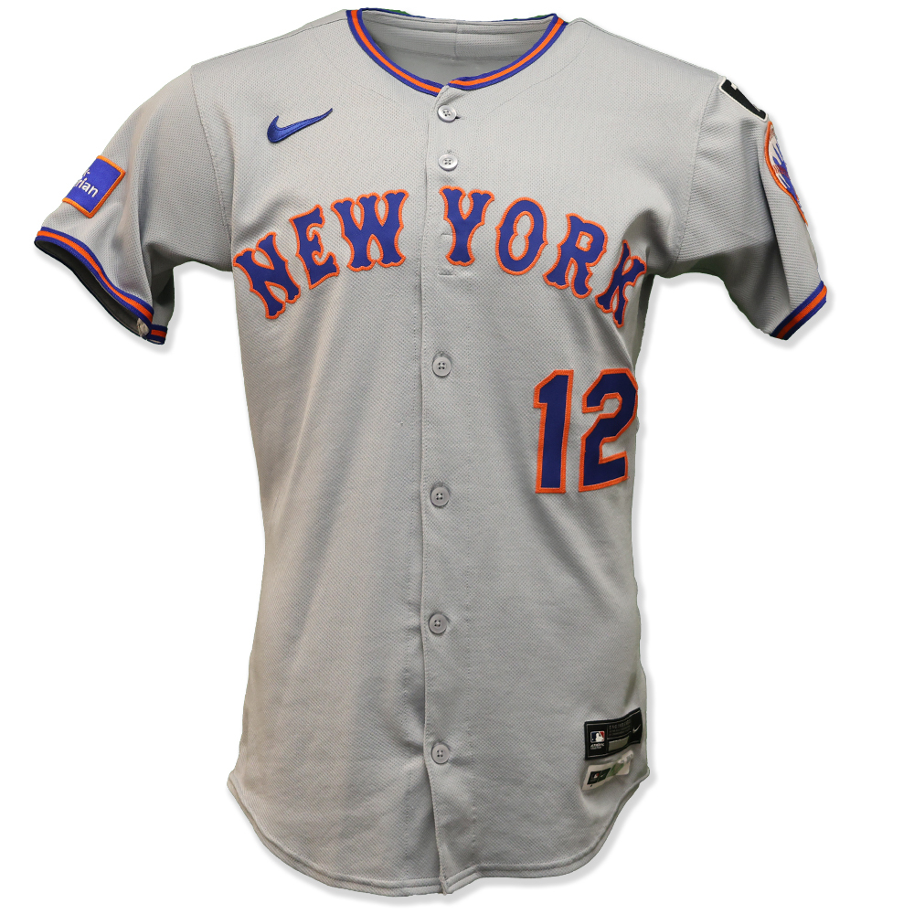 Francisco Lindor #12 - Game-Used Road Grey Jersey - Authenticated