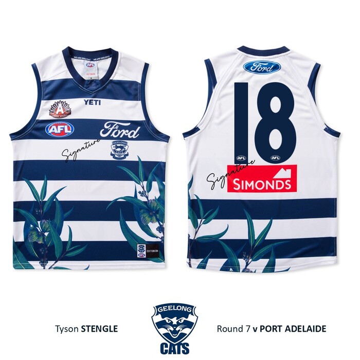 Tyson Stengle #18 Geelong Cats 2026 Anzac Player-Issue Guernsey