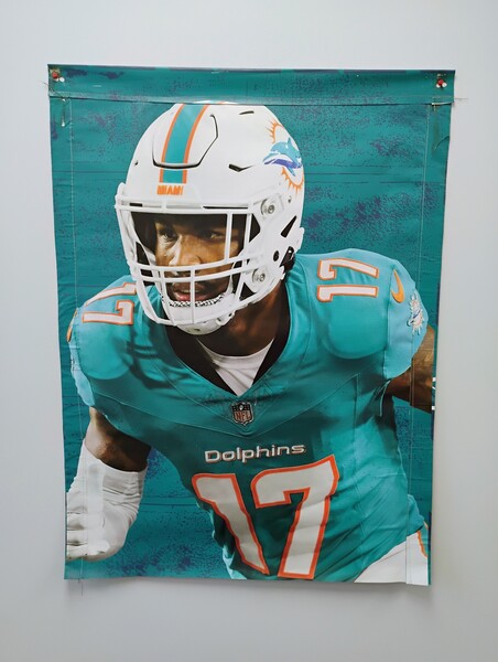 Dolphins - Madrid Games Banner (35x47) Jaylen Waddle
