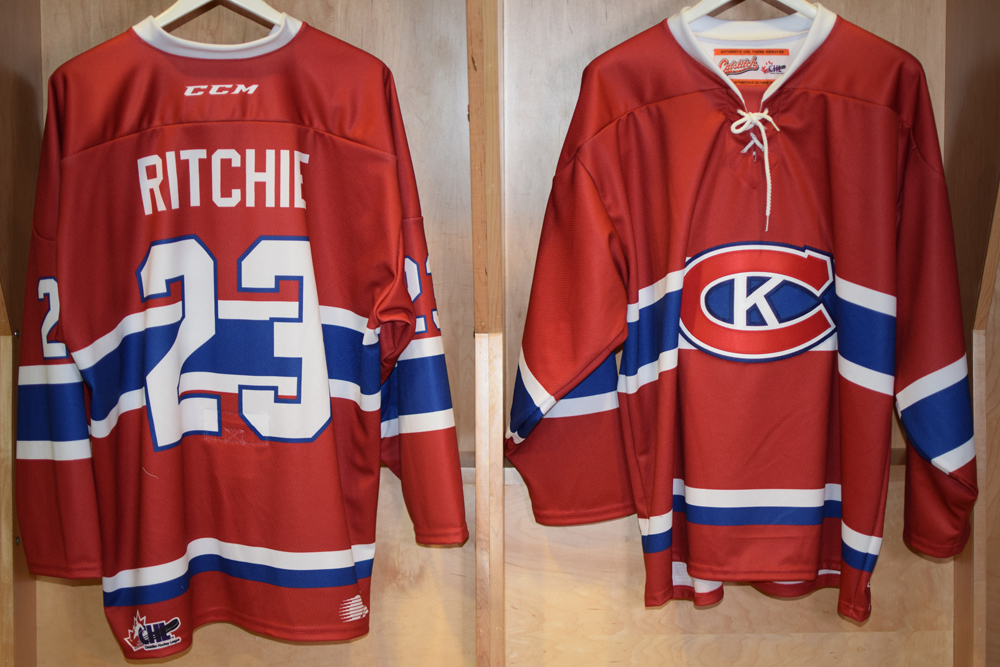 23 Ethan Ritchie Game Issued Kingston Canadians Jersey