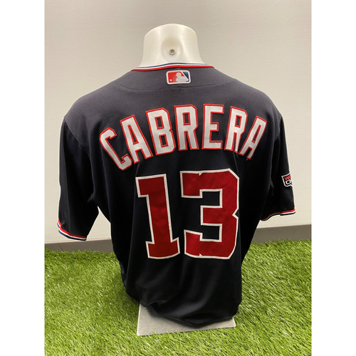 Asdrubal Cabrera 2020 Game-Used World Series Champions Navy Script Jersey