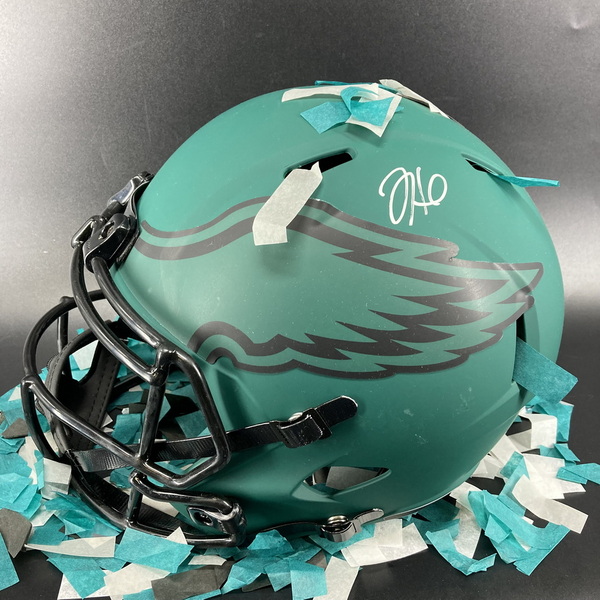 Eagles - Jalen Hurts Signed Replica Rave Helmet With On-Field Super Bowl...