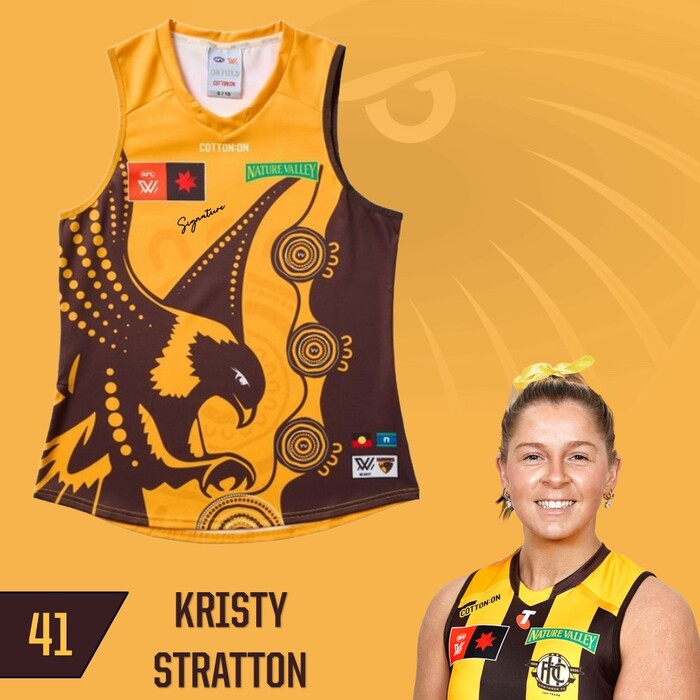 Photo of Kristy Stratton #41 Hawthorn 2025 Indigenous Match-Worn Guernsey