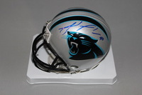 PANTHERS - JULIUS PEPPERS SIGNED PANTHERS MINI HELMET