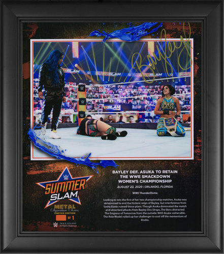Bayley SIGNED SummerSlam 2020 Signature Series Plaque (#1 of 1)