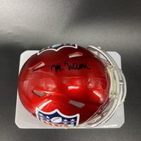 NFL - Lions Mekhi Wingo Signed Red Shield Mini Helmet