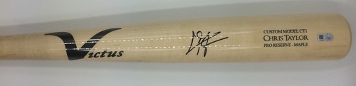 Photo of Chris Taylor Autographed Game Model Victus Bat
