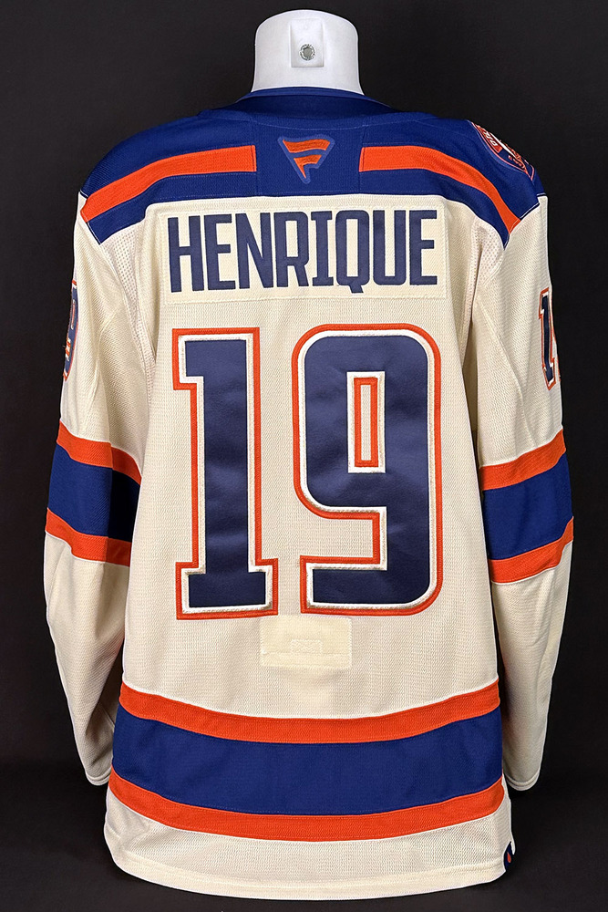 #19 Adam Henrique - 2025-26 Edmonton Oilers Alternate Set #1 Game Worn Jersey - Worn For 2 Games - Oct 28th vs Utah & Dec 4th vs Seattle