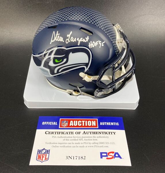 HOF - Seahawks Steve Largent Signed Mini Helmet