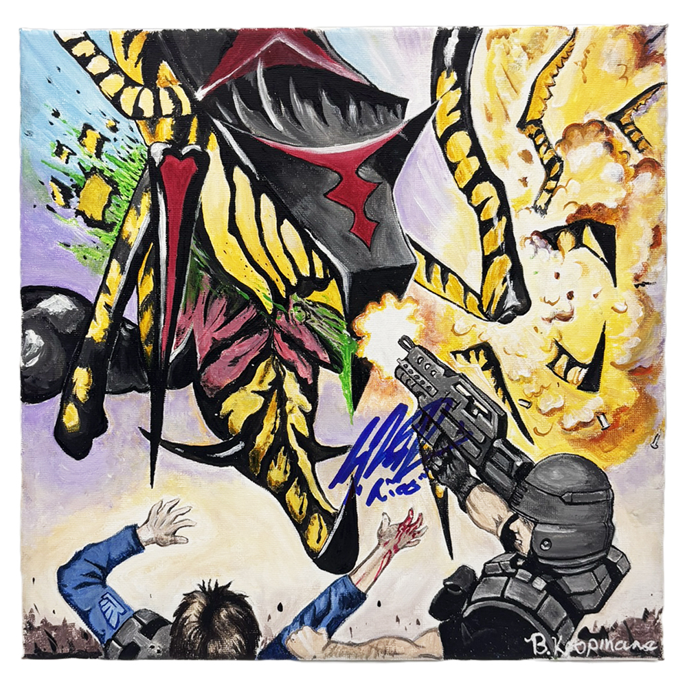 Casper Van Dien Autographed Starship Troopers 12X12 Canvas
