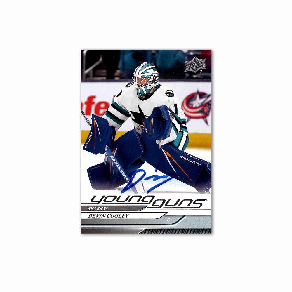 Devin Cooley Autographed San Jose Sharks Young Guns Hockey Card