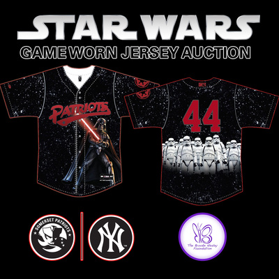 Chase Hampton #44, Pitcher, Game Worn & Signed Star Wars Jersey, Size 46 Lg