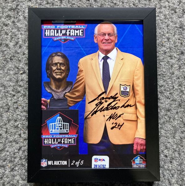 HOF - Broncos Randy Gradishaw NFL Auction Exclusive Signed 5x7 Photo Ind...