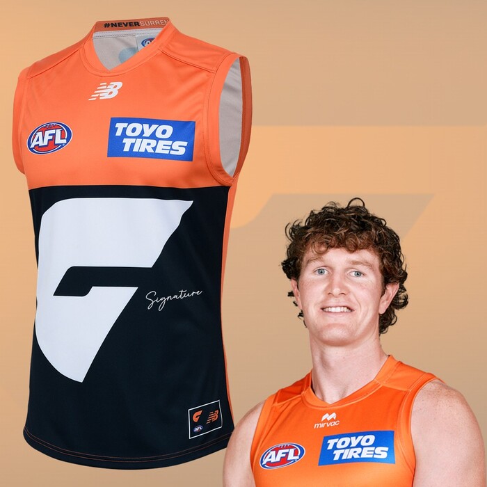 Photo of Tom Green #12 GWS GIANTS 2025 Home Player Guernsey