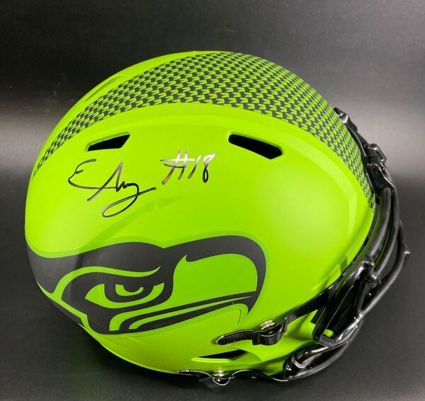 NFL - Seahawks Elijah Arroyo Signed Rave Replica Speed Helmet