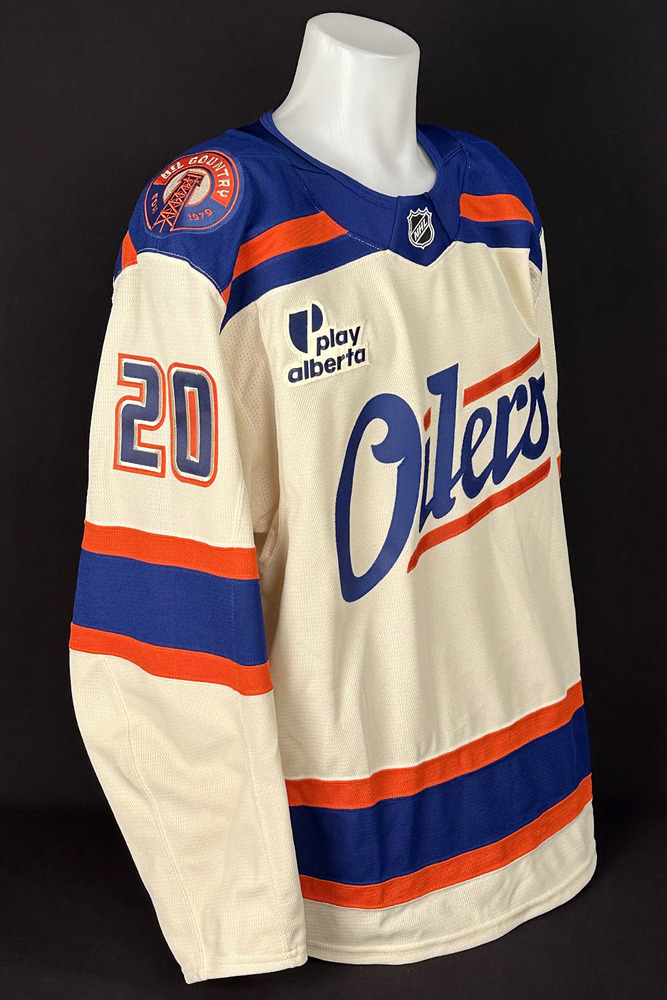 #20 Curtis Lazar - 2025-26 Edmonton Oilers Alternate Set #1 Game Worn Jersey - Worn For 1 Game - Dec 4th vs Seattle