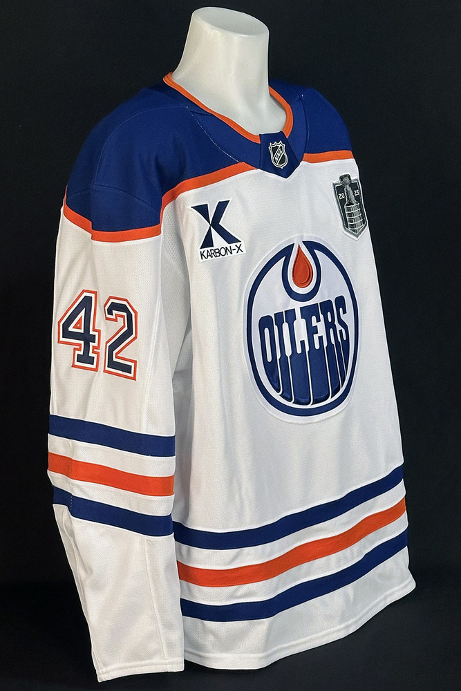 Kasperi Kapanen #42 - 2025 Stanley Cup Final Edmonton Oilers Game-Worn White Set #1 Jersey - Worn For Game #3 vs Florida Panthers