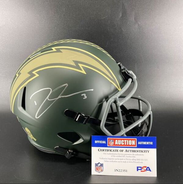 NFL - Chargers Derwin James Signed STS Replica Speed Helmet