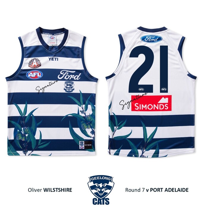 Oliver Wiltshire #21 Geelong Cats 2026 Anzac Player-Issue Guernsey
