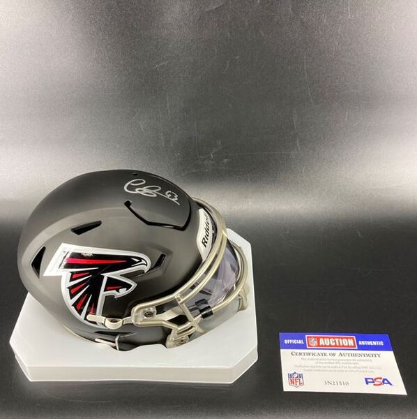 NFL - Falcons Chris Lindstrom Signed Mid-Size Helmet