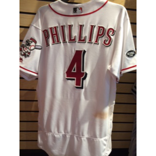 CINCINNATI REDS PHILLIPS ユニフォーム Brandon Phillips - Game-Used Home White Jersey with #14
