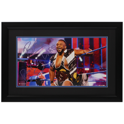 Big E World Wrestling Entertainment Framed Autographed 10