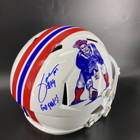 NFL - Patriots Joe Milton Signed Throwback Replica Speed Helmet