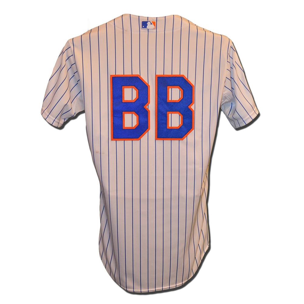 Bat Boy Team Issued 2015 World Series White Pinstripe Jersey 2015
