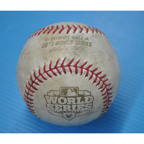 Game-Used Baseball - 2012 World Series - Game 3 - Pitcher: Anibal Sanchez, Batter: Pablo Sandoval - Pitch in Dirt - 6th Inning