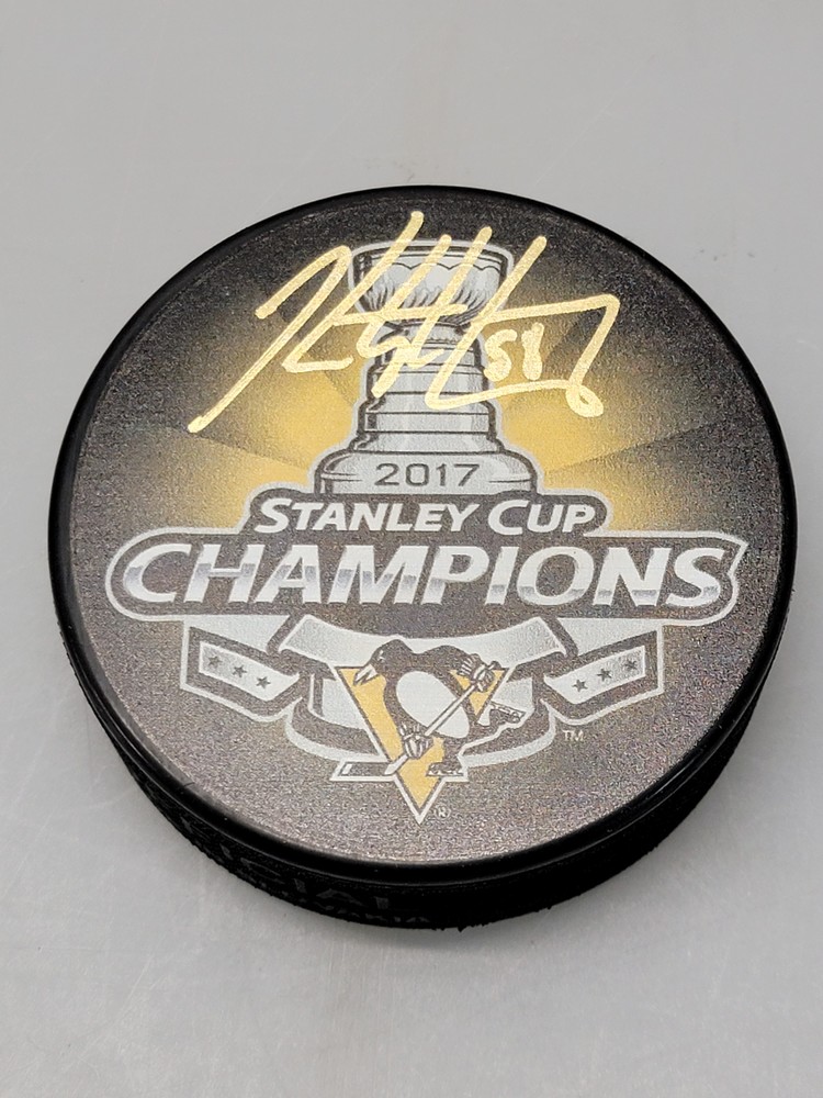 Kris Letang Signed Pittsburgh Penguins 2017 Stanley Cup Champions Puck